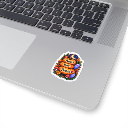 Protect Your Peace Pumpkin Kiss-Cut Sticker