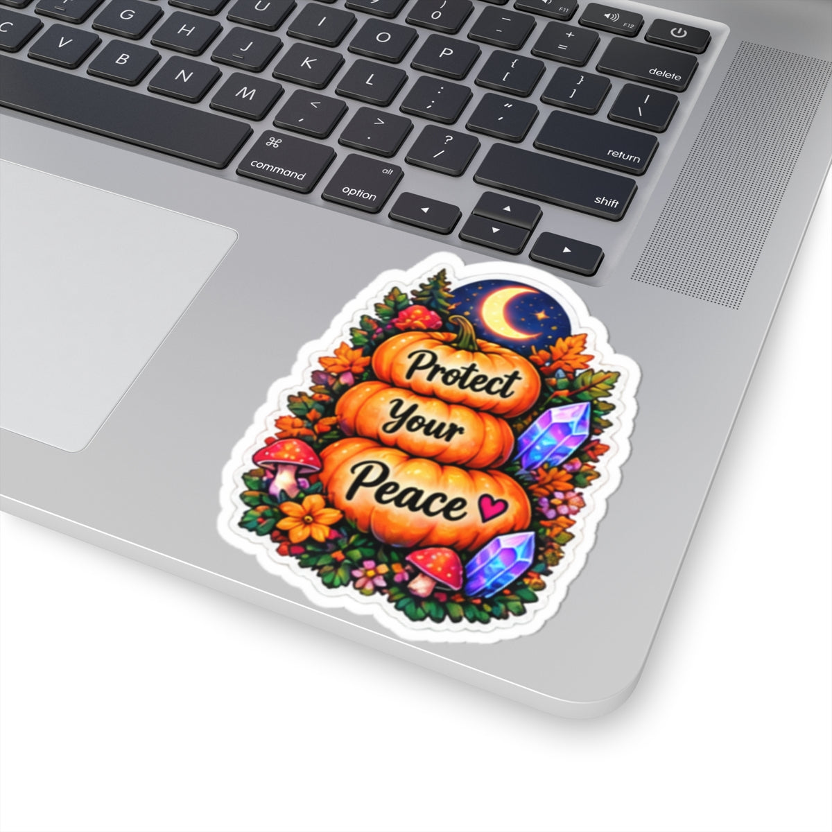 Protect Your Peace Pumpkin Kiss-Cut Sticker