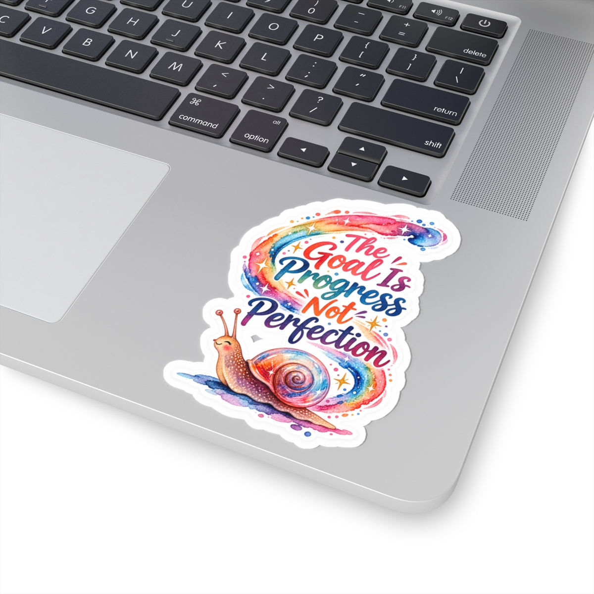 "The Goal Is Progress Not Perfection" — Motivational Snail Sticker