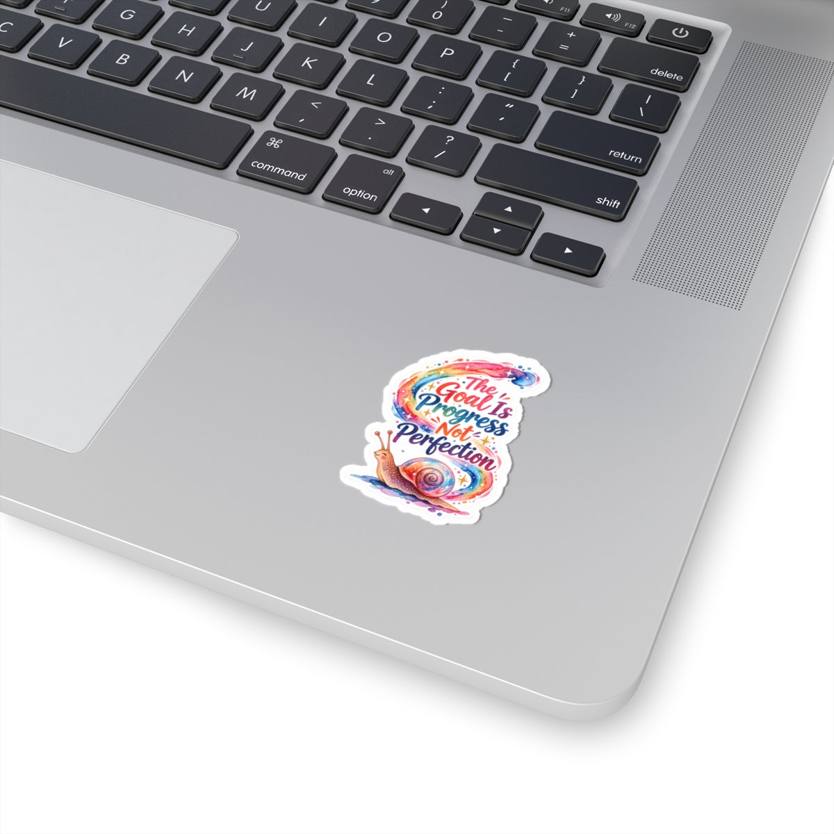 "The Goal Is Progress Not Perfection" — Motivational Snail Sticker