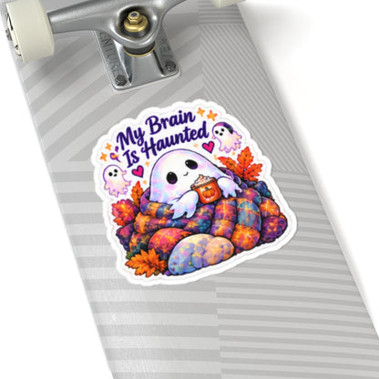 My Brain Is Haunted Ghost Sticker