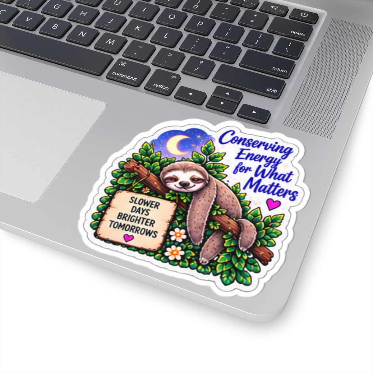 Conserving Energy for What Matters Sloth Kiss-cut Sticker