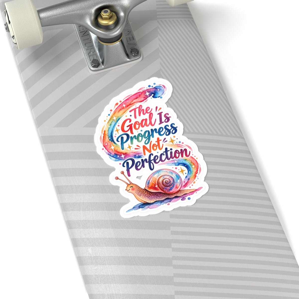 "The Goal Is Progress Not Perfection" — Motivational Snail Sticker