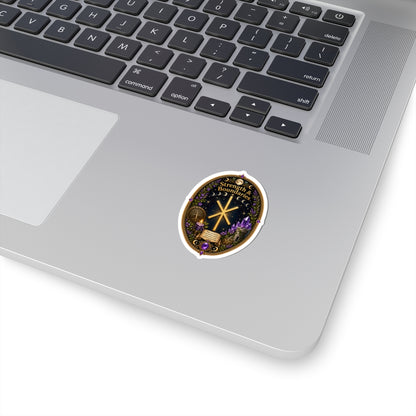 Strength & Boundaries Rune Sticker — Protective Rune, Crystals & Witchy Aesthetic Kiss-Cut Sticker