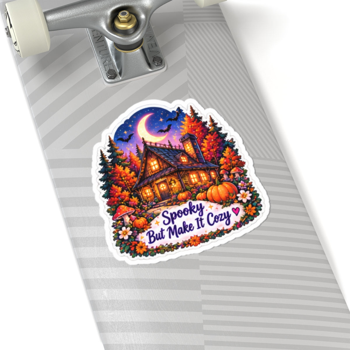Spooky But Make It Cozy Autumn Cottage Halloween Sticker