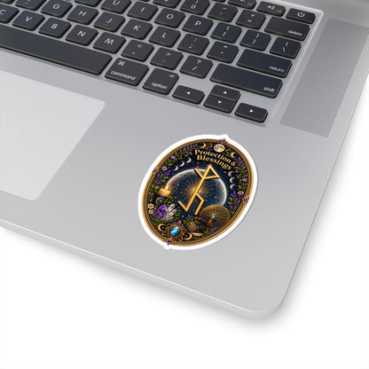 Protection & Blessings Rune Sticker — Spiritual Pagan Witchcraft Kiss-Cut Sticker