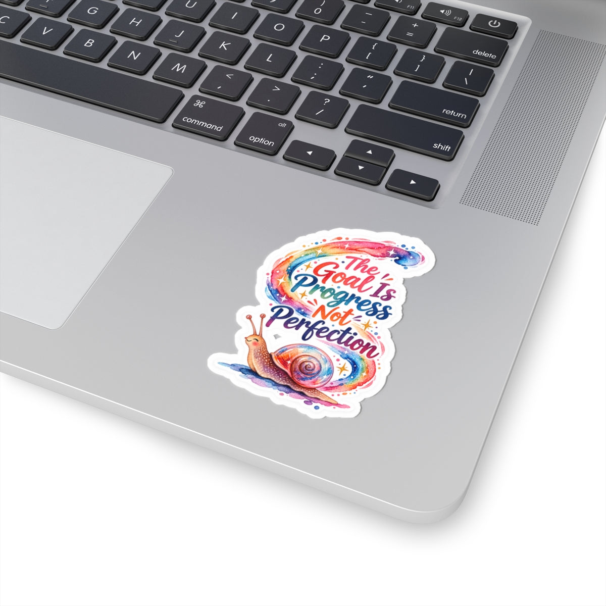 "The Goal Is Progress Not Perfection" — Motivational Snail Sticker