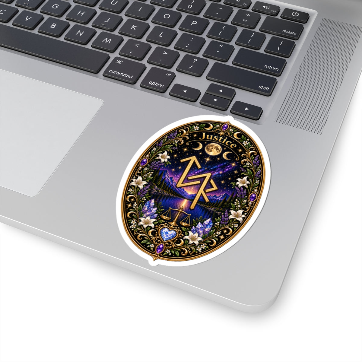 Justice Rune Sticker — Mystical Astrology Kiss-Cut Decal