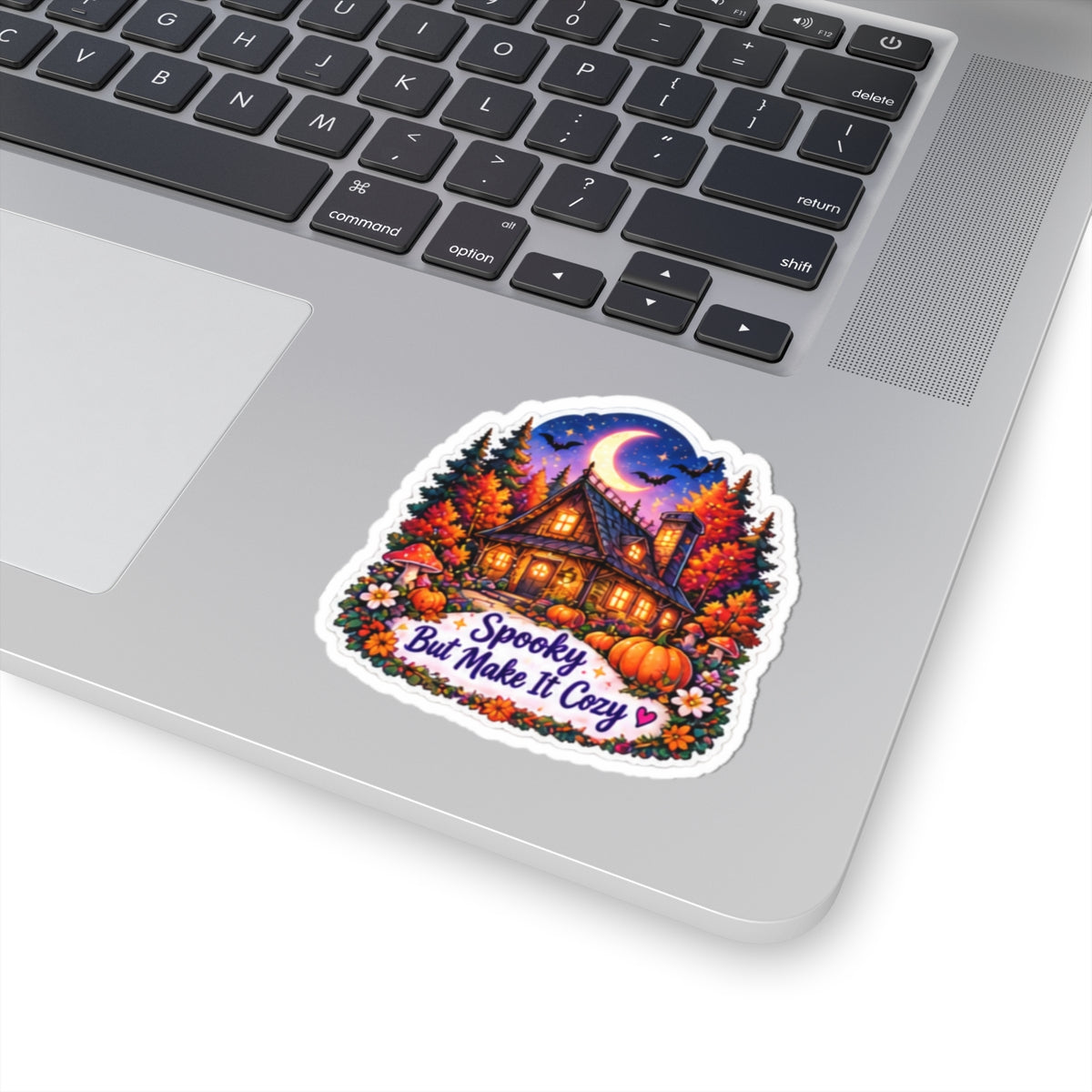 Spooky But Make It Cozy Autumn Cottage Halloween Sticker
