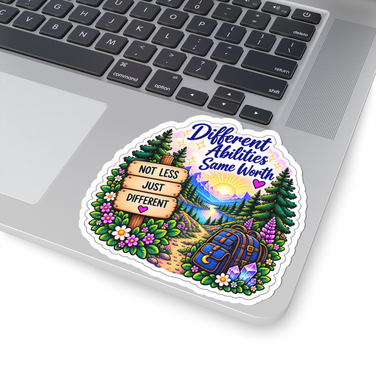Different Abilities, Same Worth Inspirational Kiss-cut Sticker