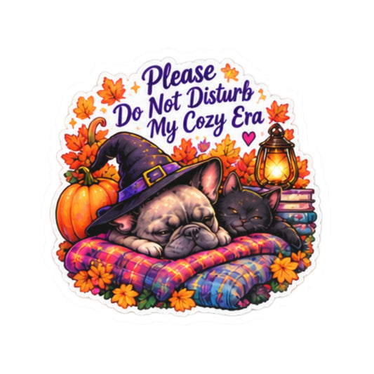 Please Do Not Disturb My Cozy Era Cozy Autumn Witch Sticker