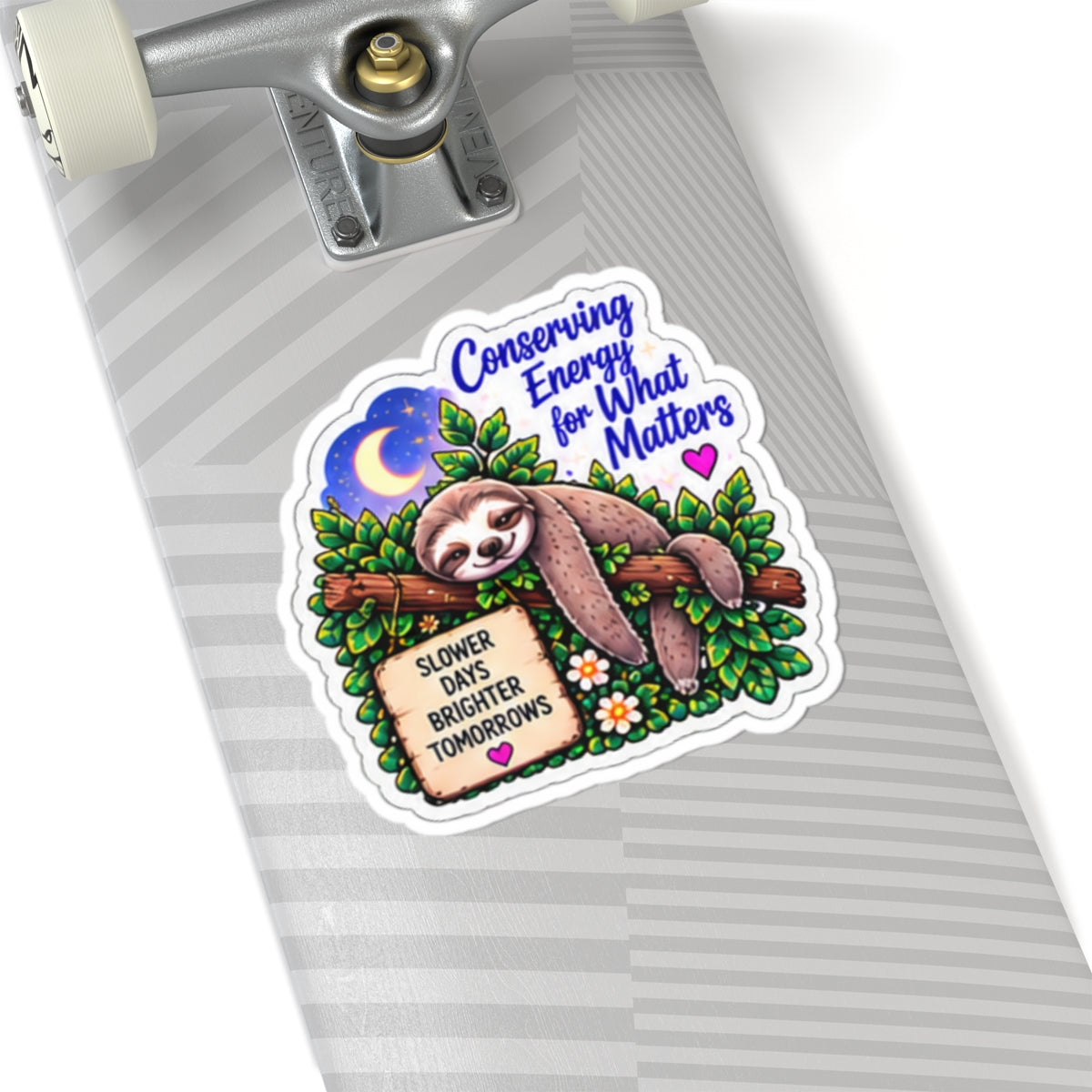 Conserving Energy for What Matters Sloth Kiss-cut Sticker