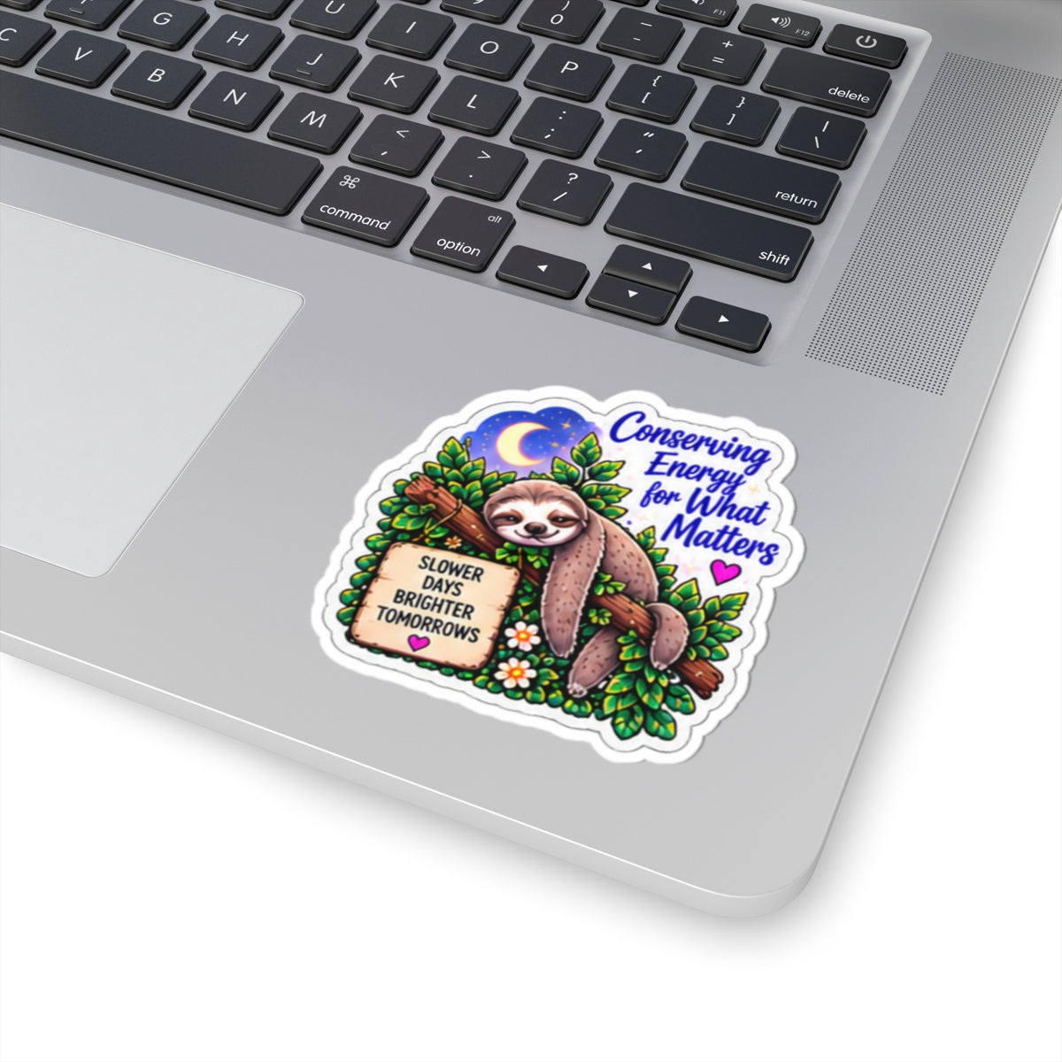 Conserving Energy for What Matters Sloth Kiss-cut Sticker