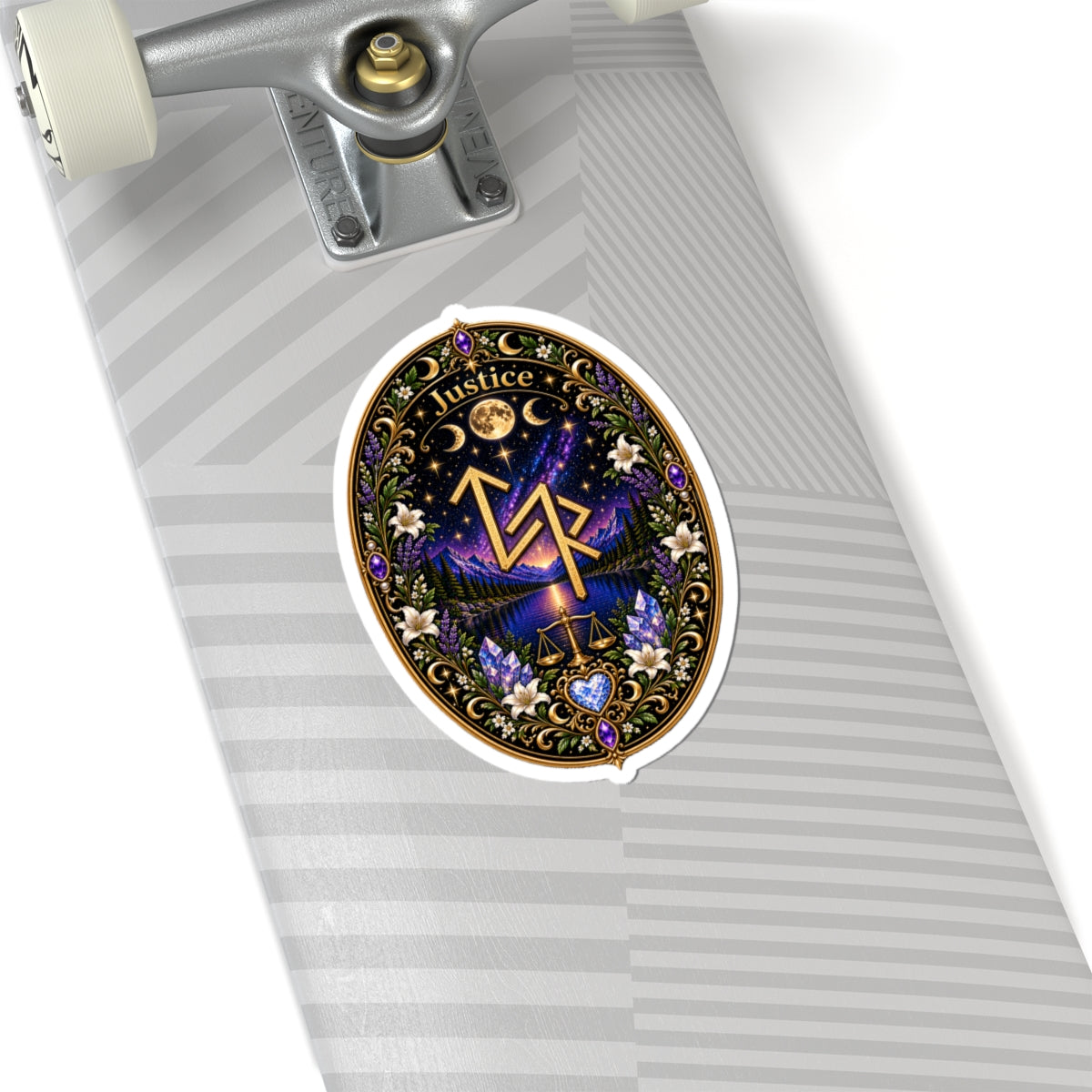 Justice Rune Sticker — Mystical Astrology Kiss-Cut Decal