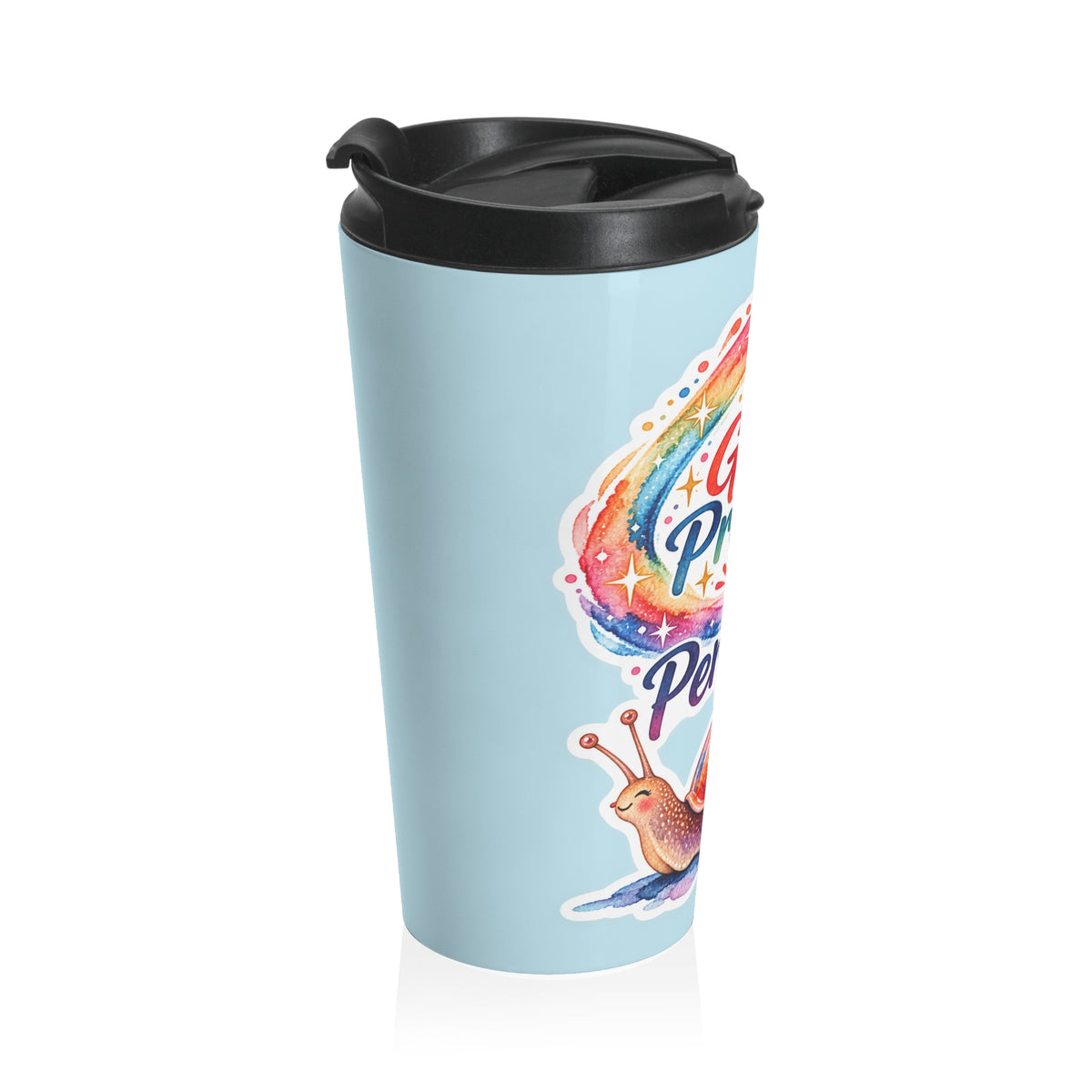 Travel Mug — "The Goal Is Progress Not Perfection" Motivational Stainless Steel Tumbler