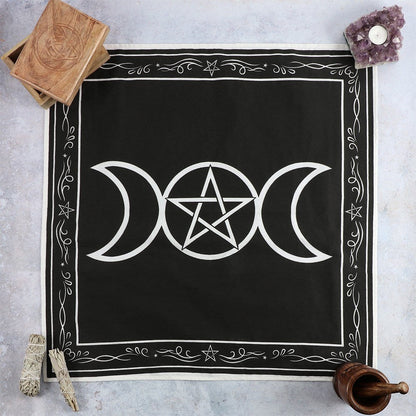 Triple Moon Goddess Altar Cloth