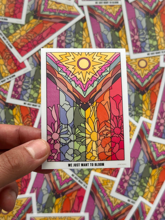 Flower Pride Flag Sticker
