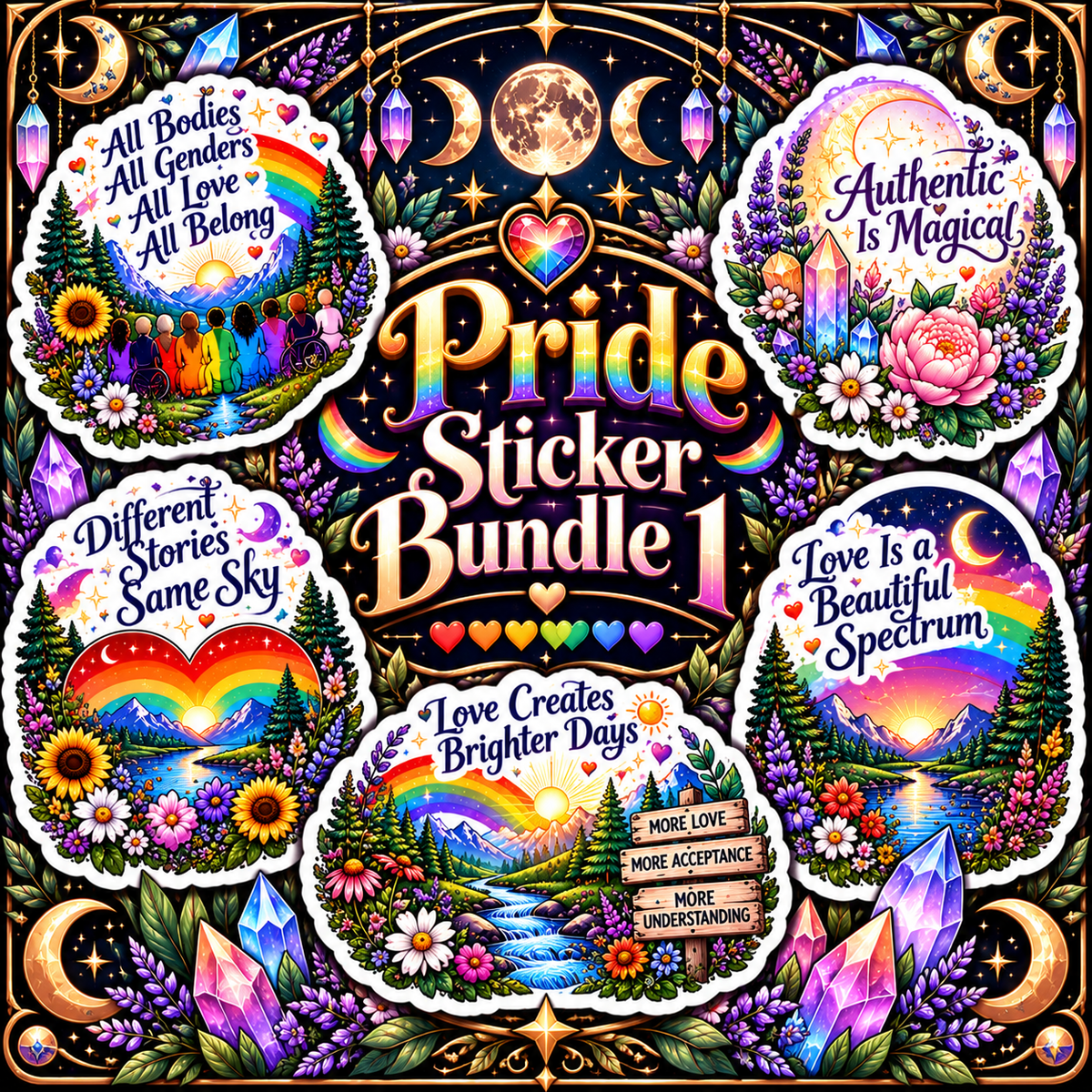 7-sticker Pride Sticker Bundle 1