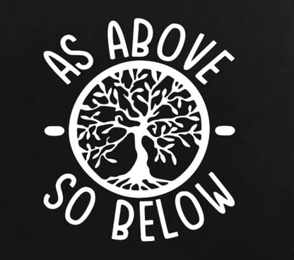 As Above So Below Witch Vinyl Decal Sticker Halloween Horror Metaphysical