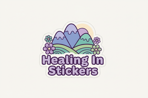 Healing In Stickers Cool Mountain Logo