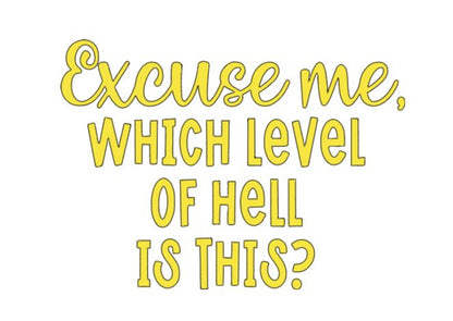 Level of Hell Vinyl Decal Sticker Halloween Horror Metaphysical