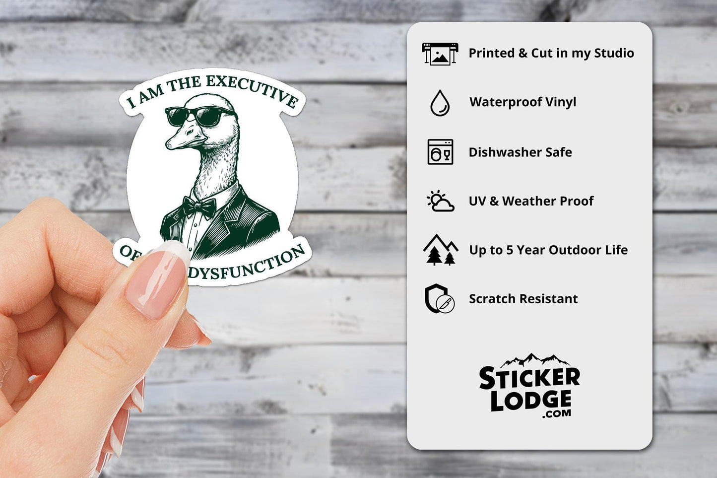 I Am The Executive Of This Dysfunction Vinyl Sticker