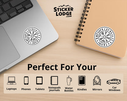 Viking Compass Vegvisir Rune Amulet Vinyl Sticker