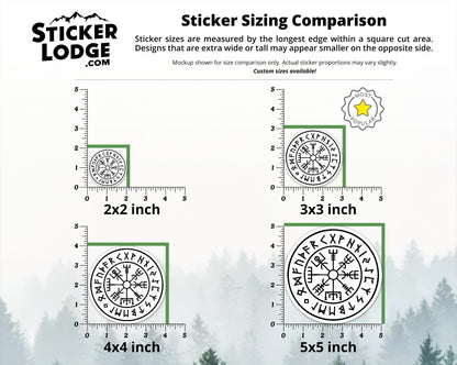 Viking Compass Vegvisir Rune Amulet Vinyl Sticker