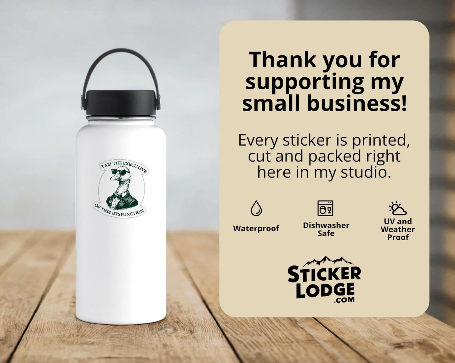 I Am The Executive Of This Dysfunction Vinyl Sticker