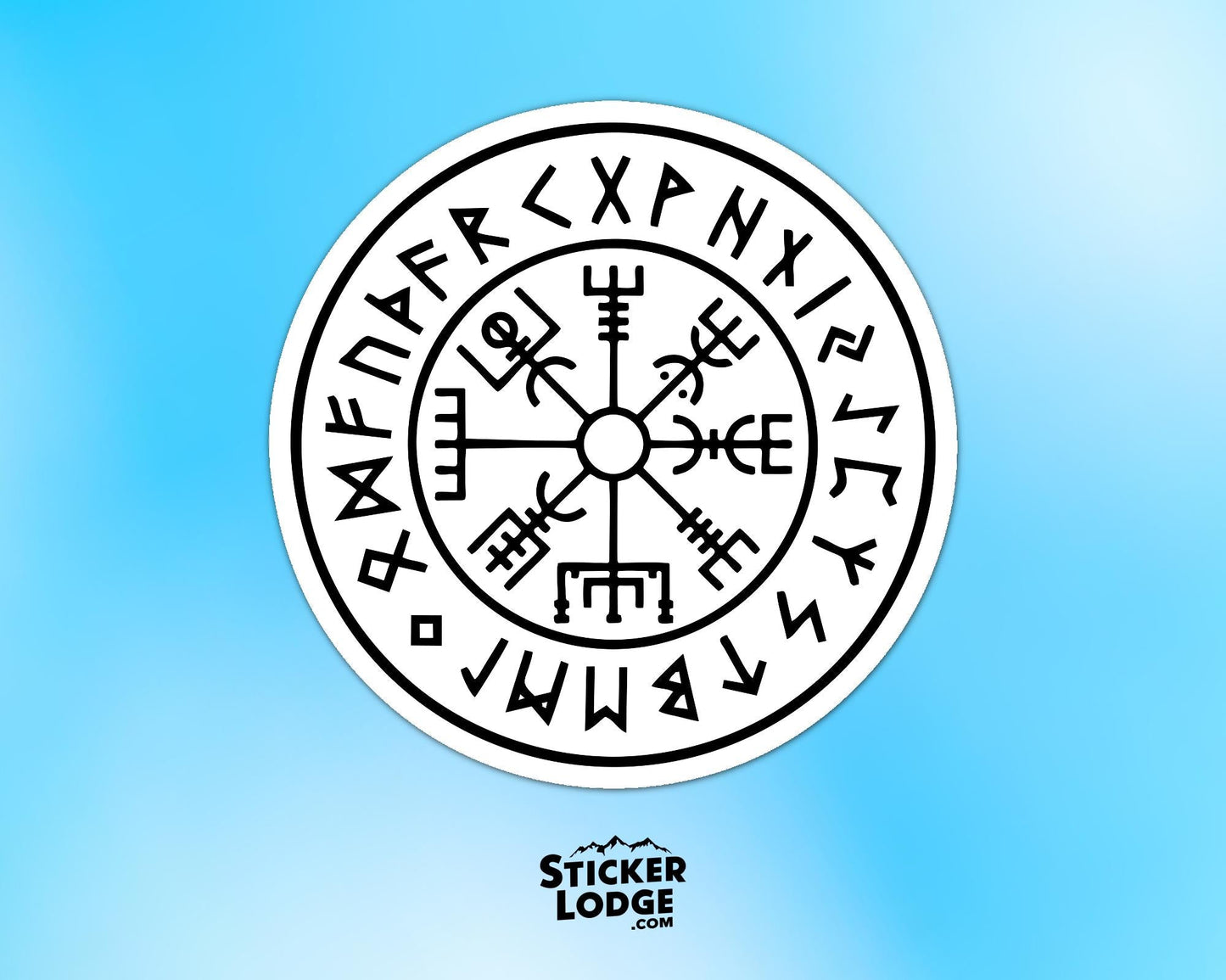 Viking Compass Vegvisir Rune Amulet Vinyl Sticker
