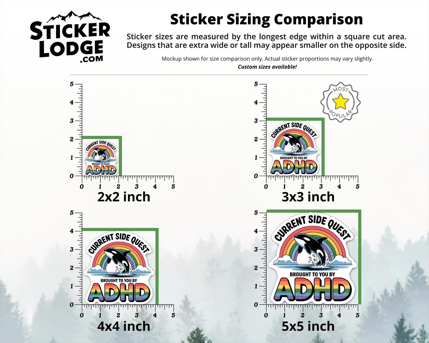 Current Side Quest Brought To You By Adhd Vinyl Sticker