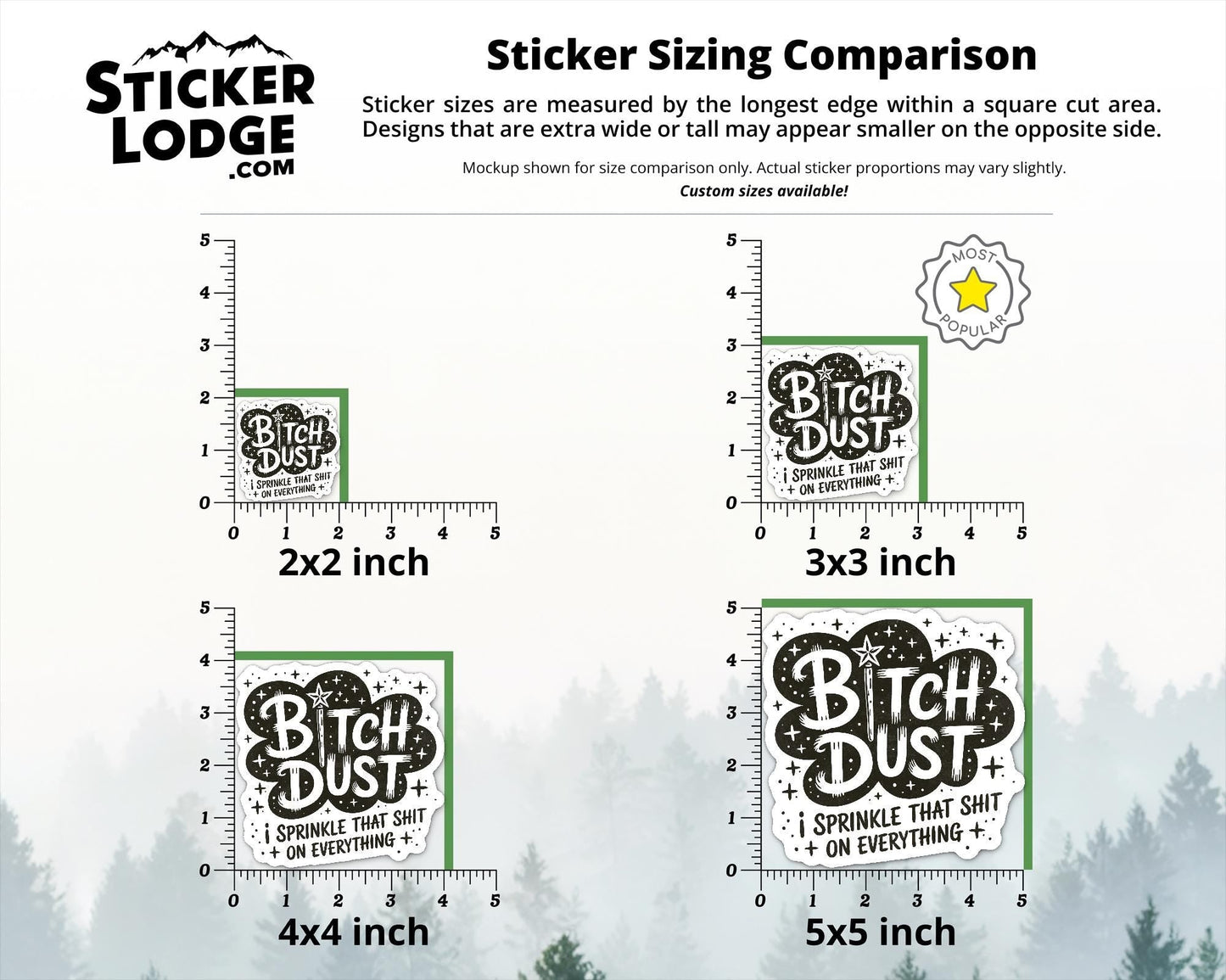 Bitch Dust I Sprinkle That Shit On Everything Vinyl Sticker