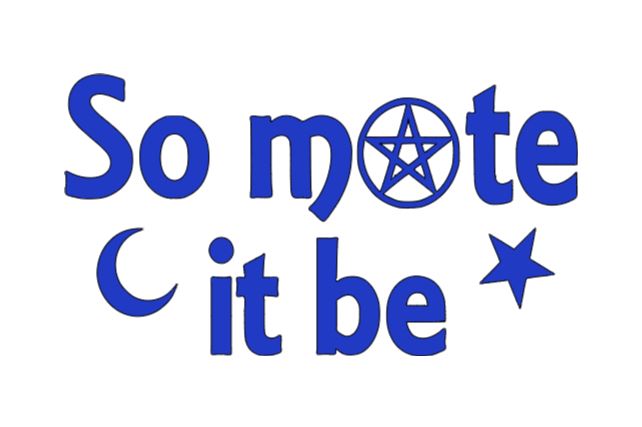 So Mote it Be Witch Vinyl Decal Sticker Halloween Horror Metaphysical