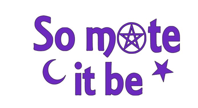 So Mote it Be Witch Vinyl Decal Sticker Halloween Horror Metaphysical